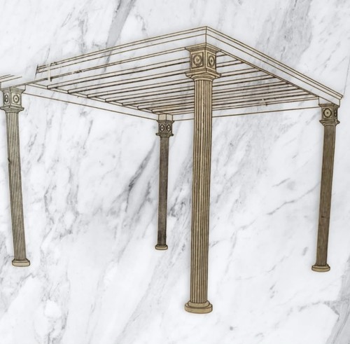 Aluminum pergola - aluminum,