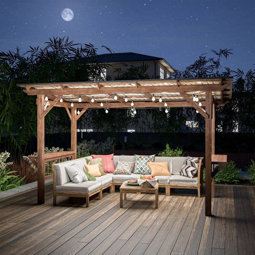 5 wooden pergola with - 13,