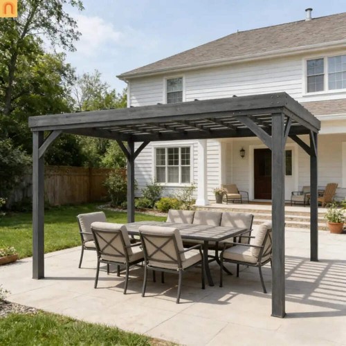 Pergola wood gray - wood, open