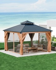 10X12FT Outdoor Wood Pergola